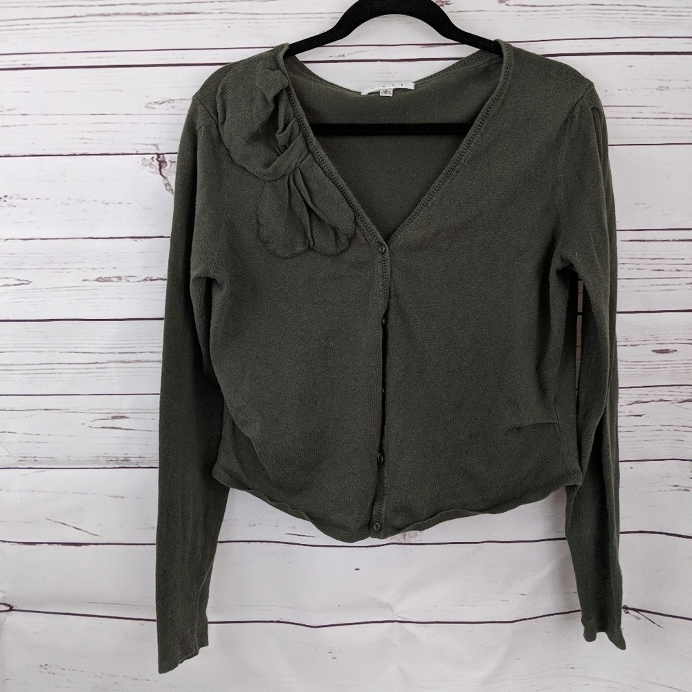 CAbi olive cardigan